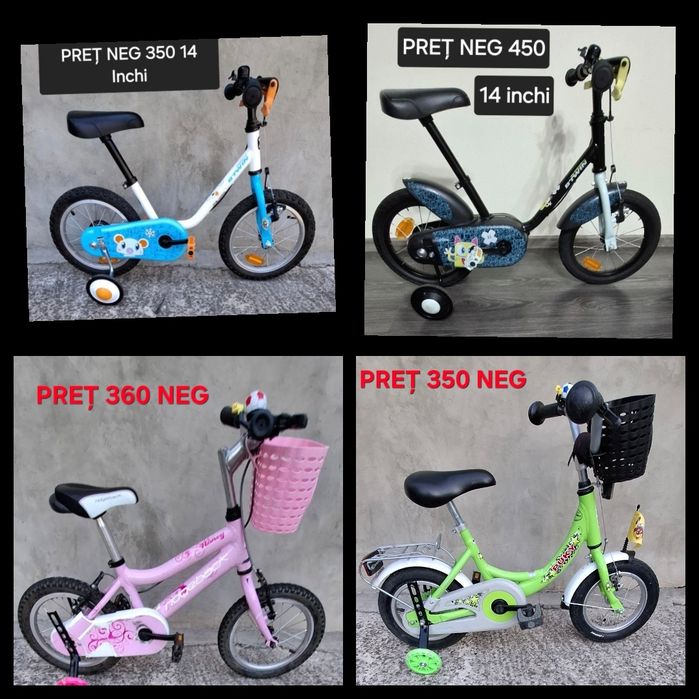 Bicicleta de copii 12 și 14 inchi