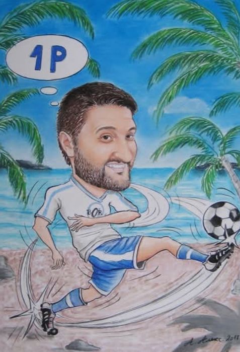 Ръчно рисувам карикатури със сух пастел по поръчка