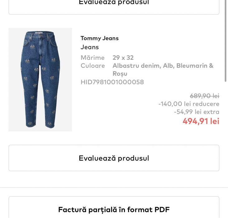 Tommy jeans blugi, marime 29x32