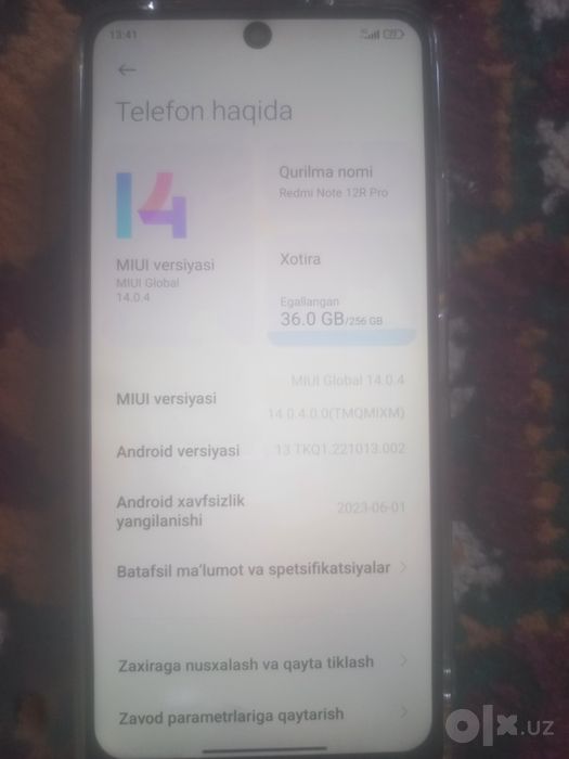 Redmi not 12R pro 5g