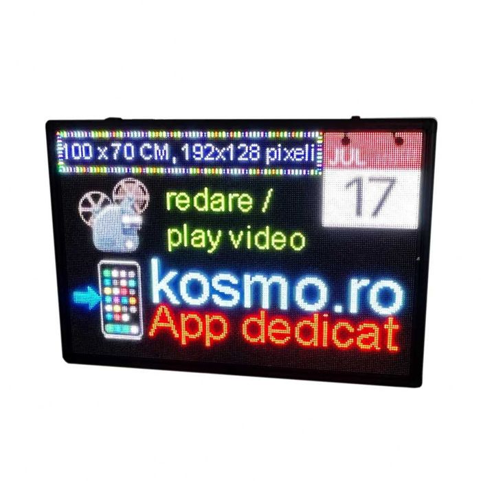 Reclama firma luminoasa LED p5 programabila, video, 100x70cm exterior