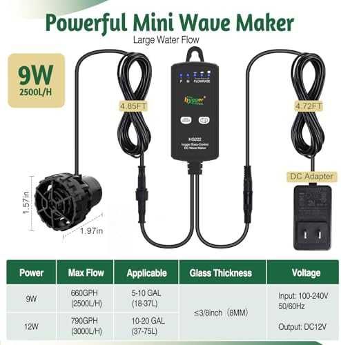 Нова помпа 9W вълногенератор за аквариум 2500L/H + контролер 3 режима
