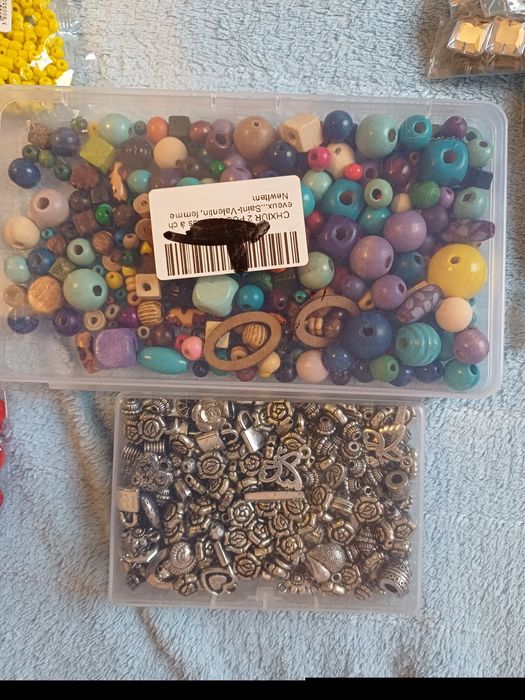 Голям лот материали за бижута, крафт и декорации