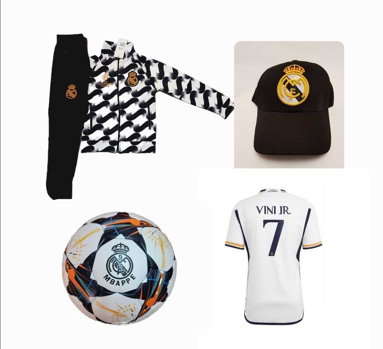 СЕТ Екип Роналдо Манчестър 25г Екип + Топка Шапка Анцуг Чорапи