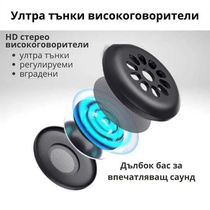 Bluetooth маска с вградени плоски слушалки - за самолет и пътуване
