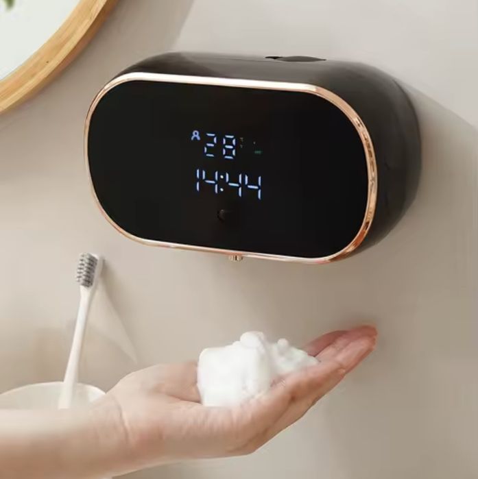 Dozator automat sapun spuma ceas senzor prezenta temperatura