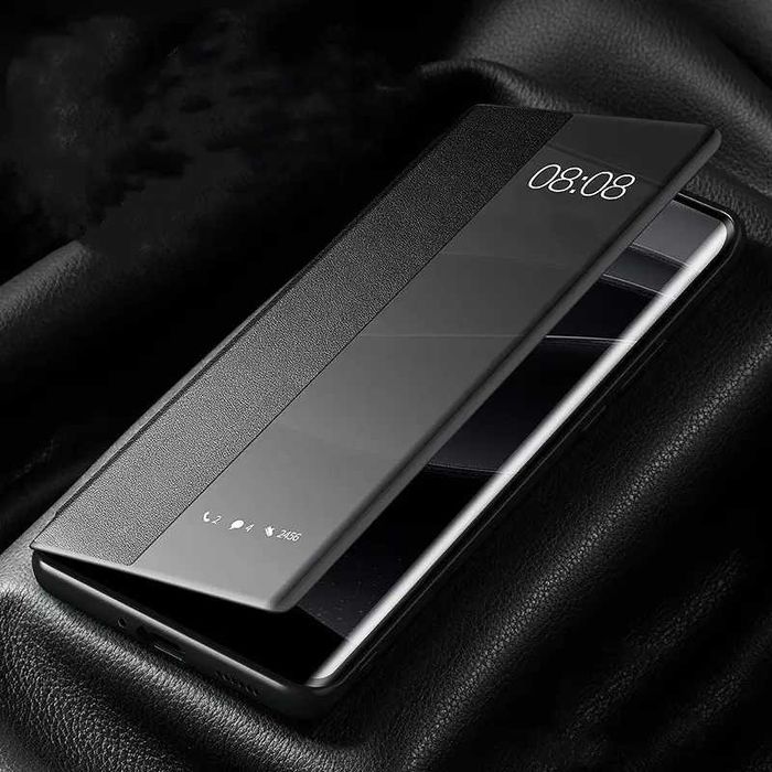 Нов нтелигентен капак за Samsung S24 с отваряне, черен