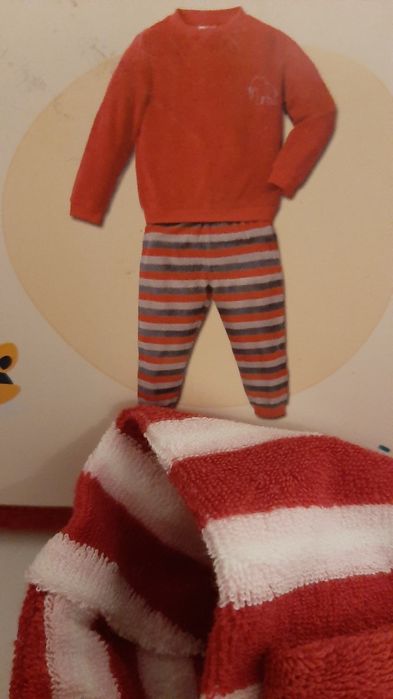 НОВИ  ! Детски Хавлиени ПИЖАМИ  от 100 % БИО памук