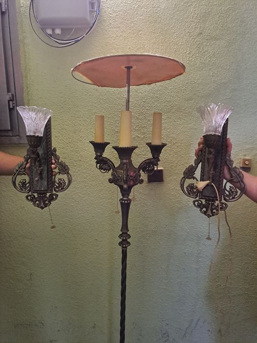 Масивен Лампион и нощни лампи КОМПЛЕКТ