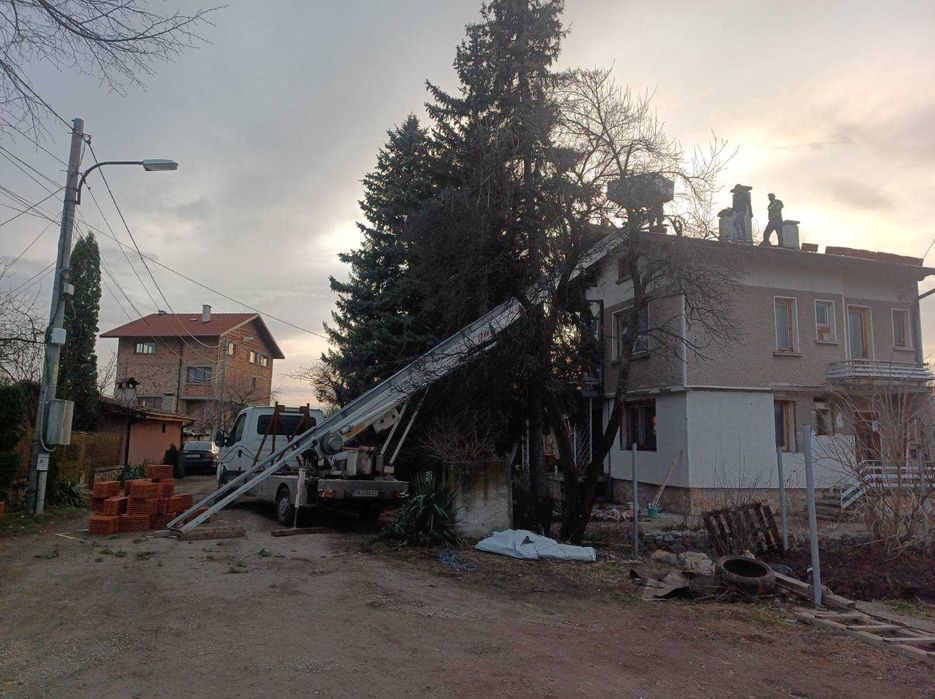 Мобилен асансьор. Товарна авто вишка. Хаспел. Лифт. Подемник .Стълба