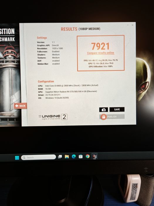 Placa video AMD rx 570 4gb 256 biti