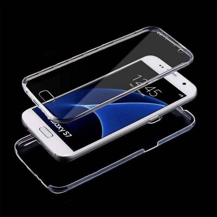 Силиконов 360° кейс за Samsung Galaxy S6 Edge S7 S8 S9 S10 Note 9 10+