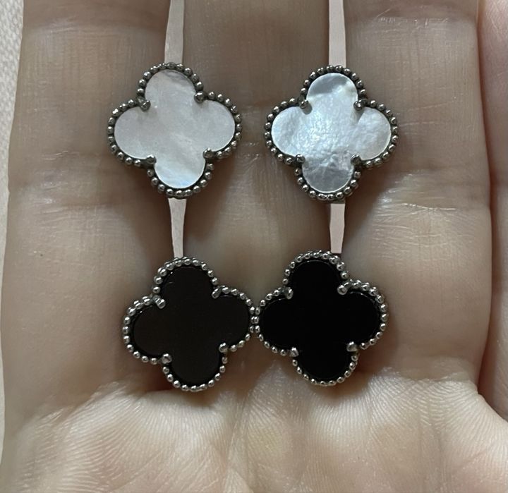 Серьги под Van Cleef серебро 925