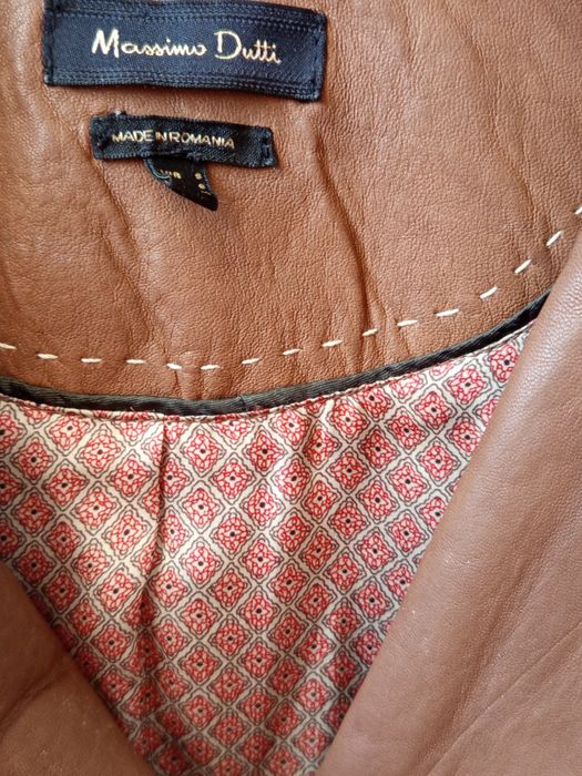 Geacă din piele Massimo Dutti