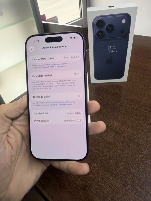 Vand Iphone 17 Pro 256Gb Deep Blue Full box impecabil
