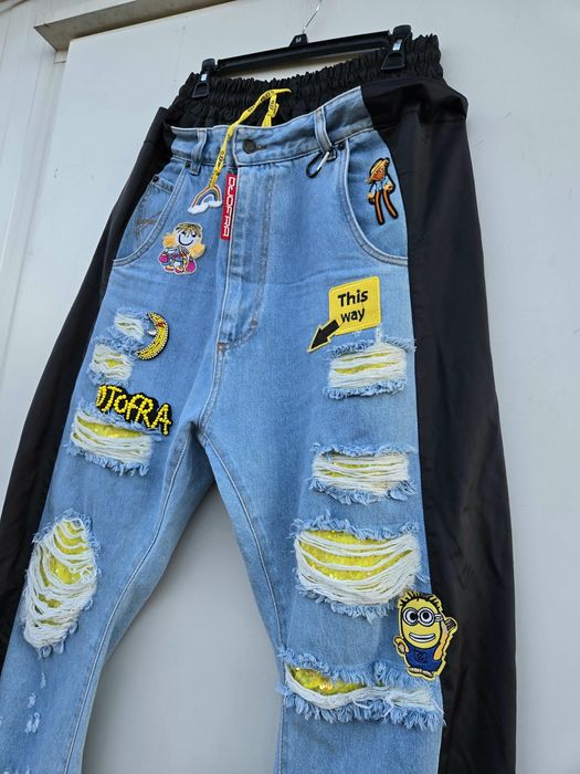 Djofra уникални дамски дънки бойфренд модел М/Л размер