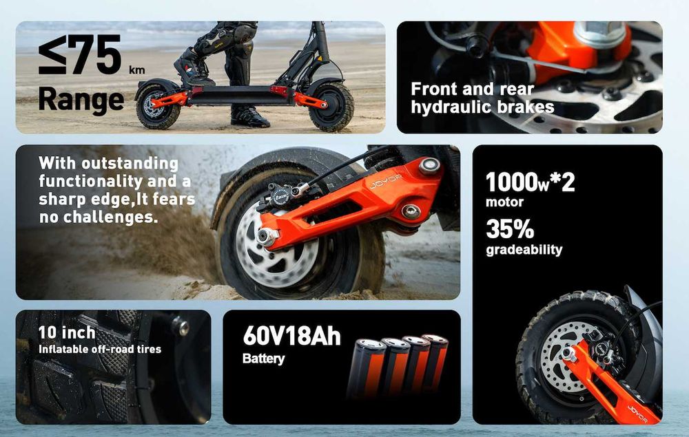 JOYOR T10 NFC‼️2026‼️SIGILAT‼️Dual Motor 2000W‼️65Km/h‼️Bat 60V‼️Frane Hidraulice , card NFC, suspensii top