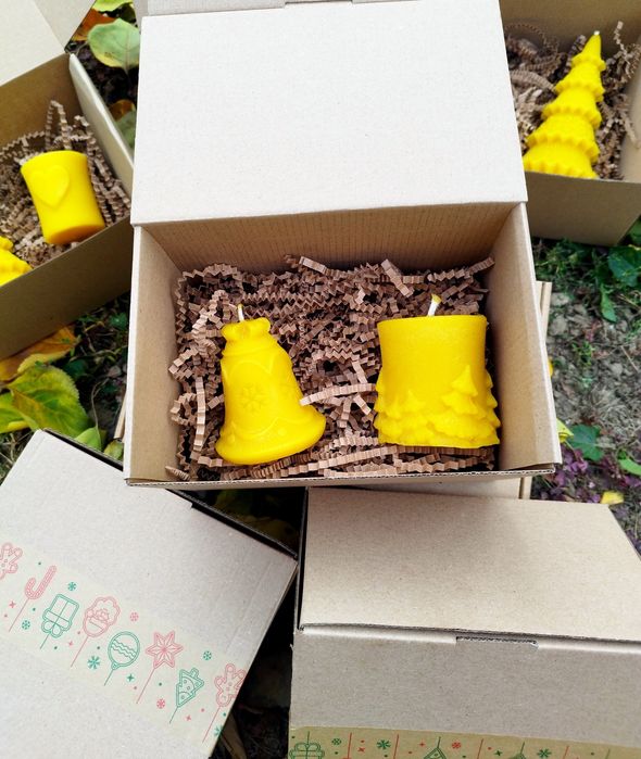 Подаръчни Кутии - Свещи от Пчелен Восък