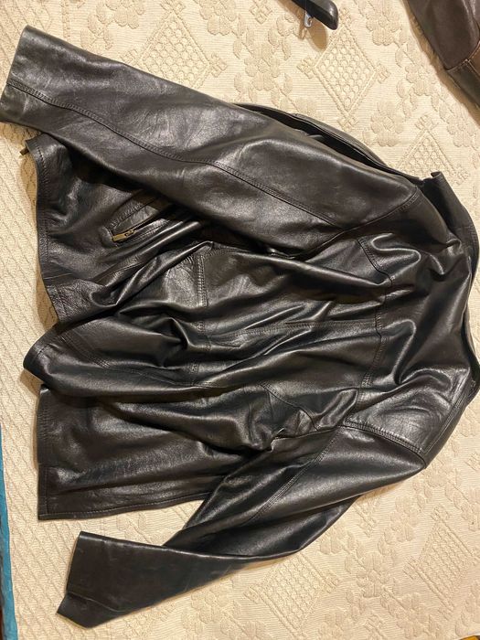 Geaca piele barbateasca neagra XXL
