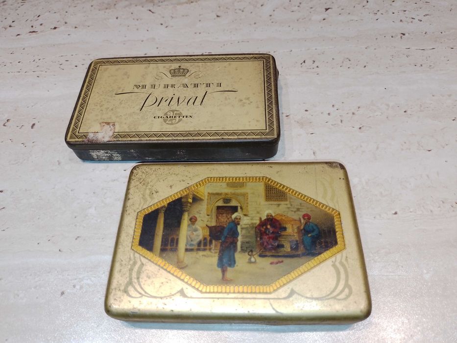 Cutii metalice de tigari, vechi si foarte rare - ideal DECOR
