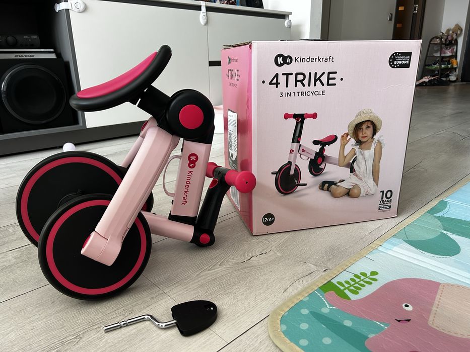 Bicicletă 3 în 1 -  KinderКraft - 4trike, Roz
