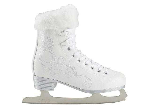 Vand patine piele alba cu blana 38