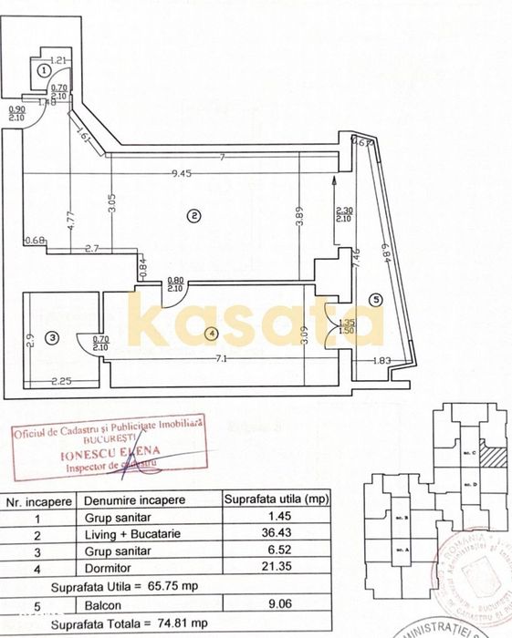 Apartament 2 camere | mobilat si utilat | UpGround etaj 3