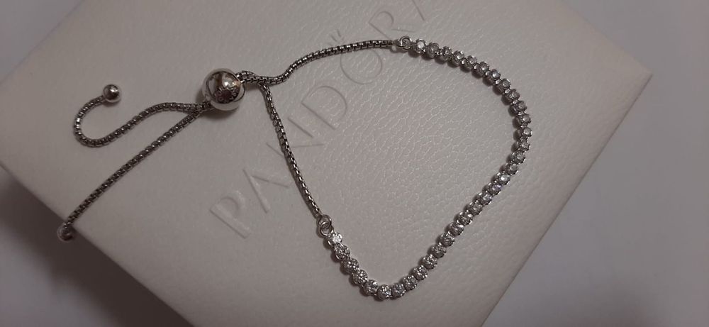 Bratara Pandora reglabila argint nou