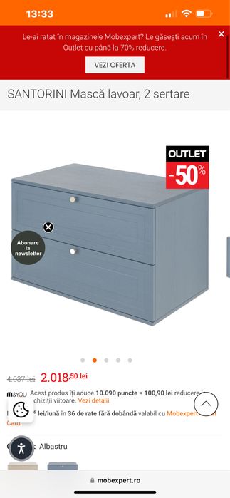 Masca dulap si lavoar baie