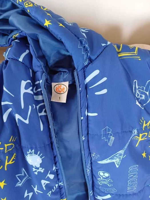 Намалено от 58 лв-Яке кожено дебело за зимата с каракул и Син елек