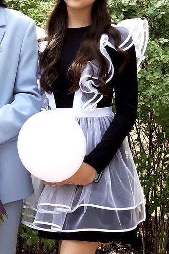 Черное трикотажное платье