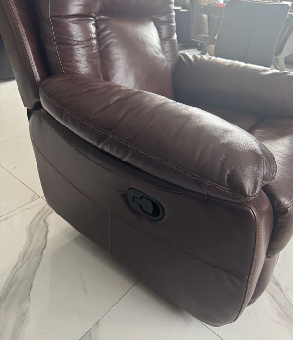 Разтегателен фотьойл / кресло - естествена кожа