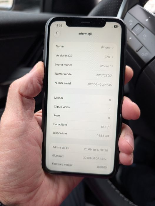 iPhone 11, 64 GB memorie