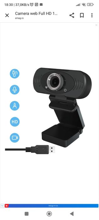 Vând  Web camera Full Hd