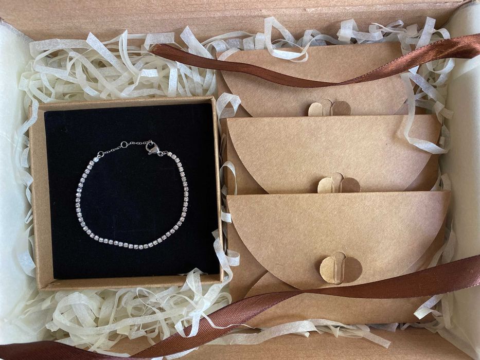 Set cadou romantic cu bijuterie și mesaje de dragoste pentru femei, în cutie elegantă