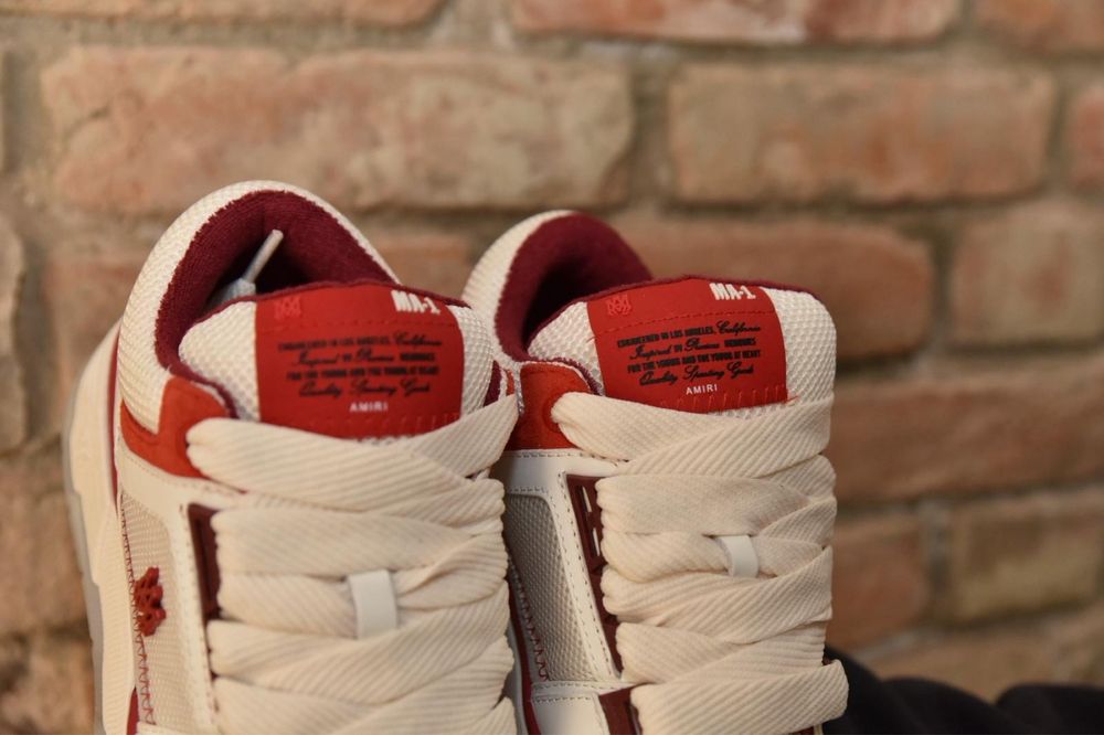 Amiri ma 1 white red