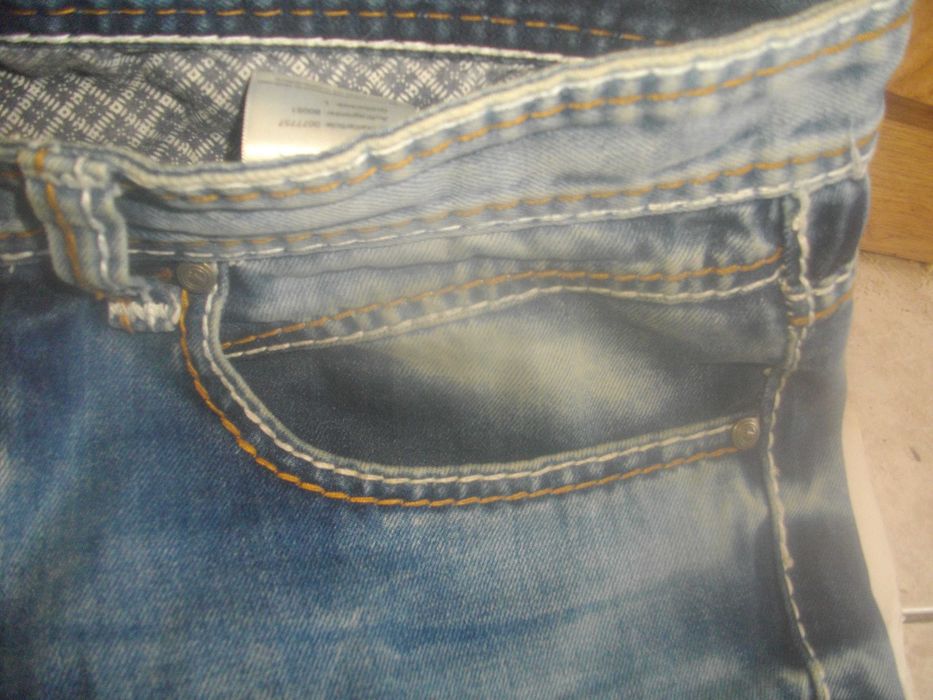 Мъжки Оригинални Къси Дънки Размер L-TOM TOMPSON Denim-За Мъж до 85 кг