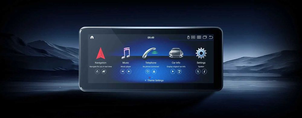 Navigatie Android 10.25/12.3" Mercedes C Class W204 2008 - 2014