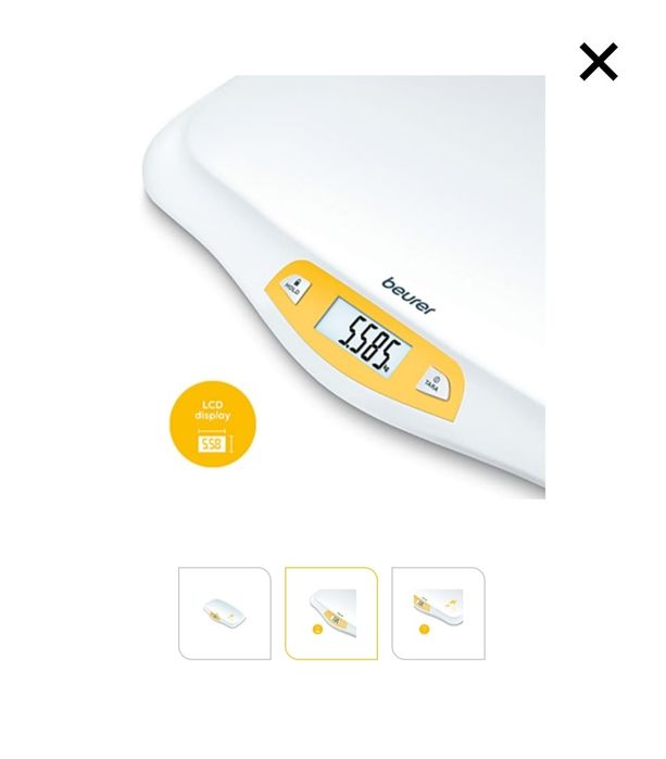 Cantar de bebelusi BEURER BY80, 20kg, alb-galben