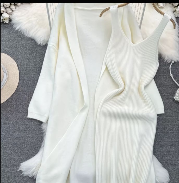 Платье белое,двойка