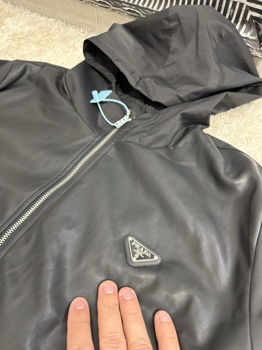 Geaca Prada primavara/toamna din piele si fâș colectie noua