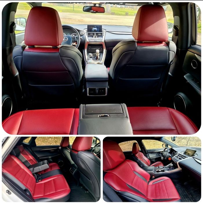 Lexus NX200T F-Sport,Benzina 2.0/240cp!4x4,FULL,Piele rosie,alb perlat