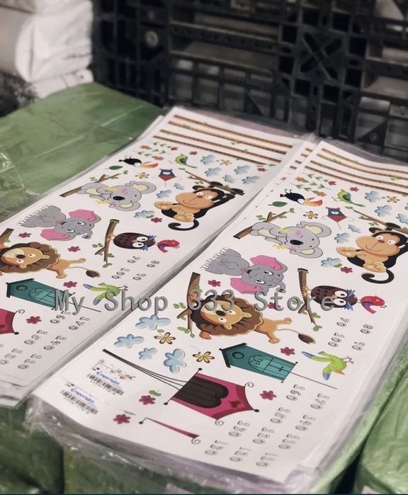 Стикери метър за стена мики маус и мини маус