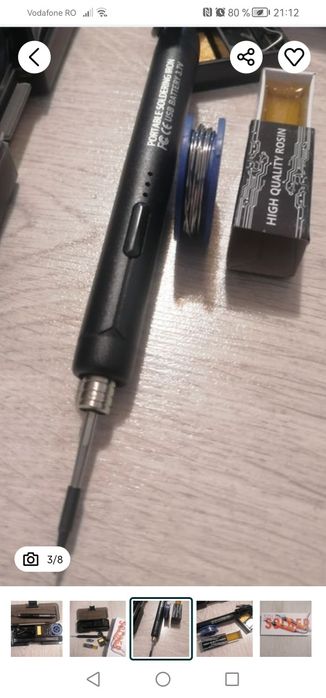 Pistol de lipit USB sau baterie, cu temperatura reglabila în 3 trepte