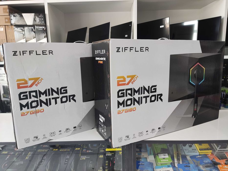 Монитор 27" Ziffler G180 Curved LED (DP+HDMI), 180Hz FullHD НОВЫЙ