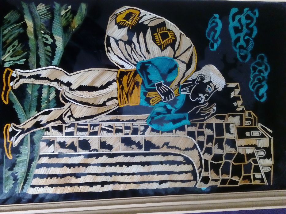 Картина рисувана със сламки