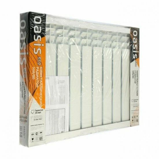 Oasis алюмин биметал радиаторла оптим нархлада, Россия маҳсулоти