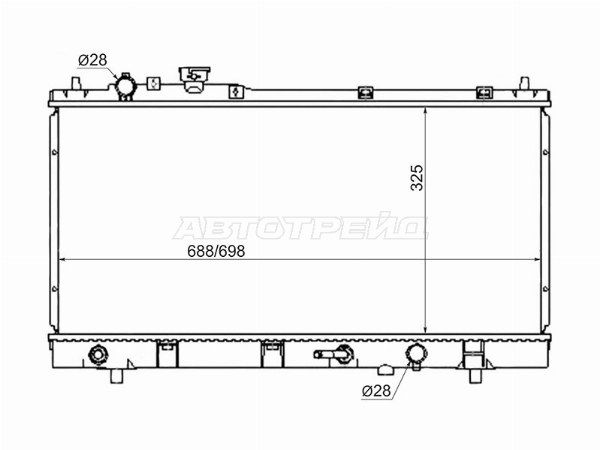 Радиатор охлаждения двигателя  Mazda Familia