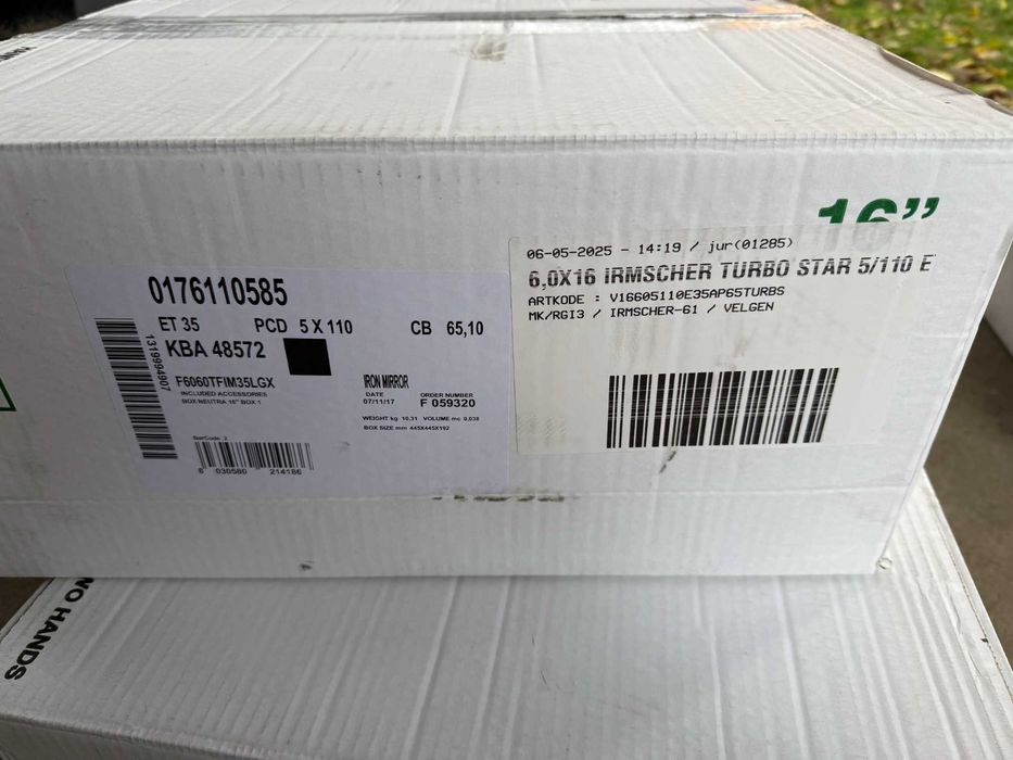 4 бр. чисто нови алуминиеви джанти IRMSCHER TURBO STAR 16'' 5x110