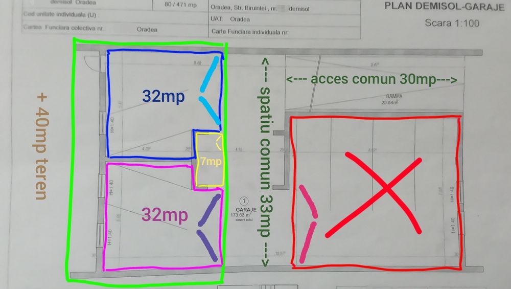 Depozit boxa depozitare garaj la demisol cu geamuri, bloc nou Cantemir